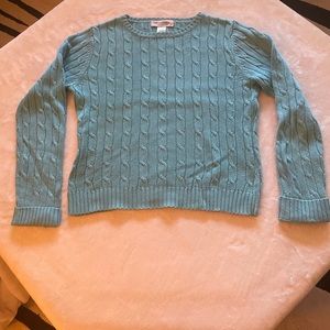 French Blue Cable Knit Sweater